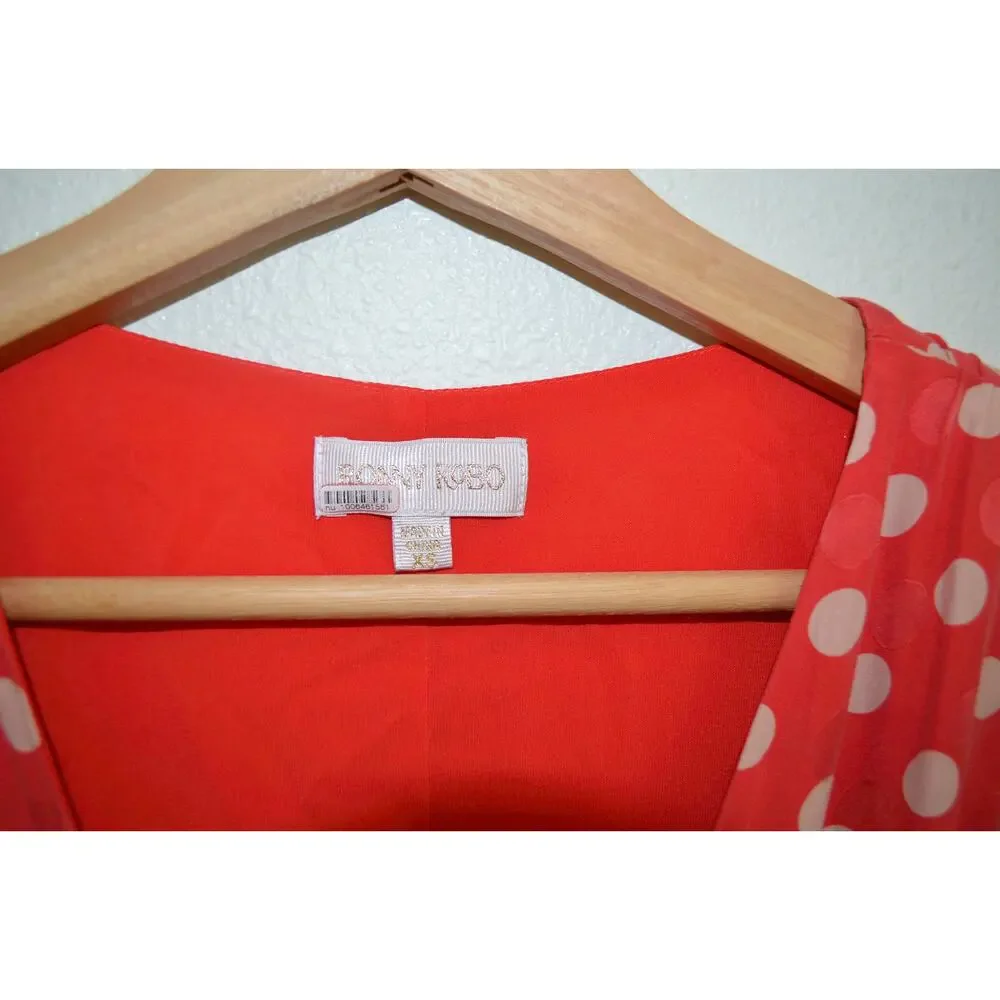 Ronny Kobo x Anthropologie Anna Red Polka Dot Mini Dress Size XS - Picture 5 of 10